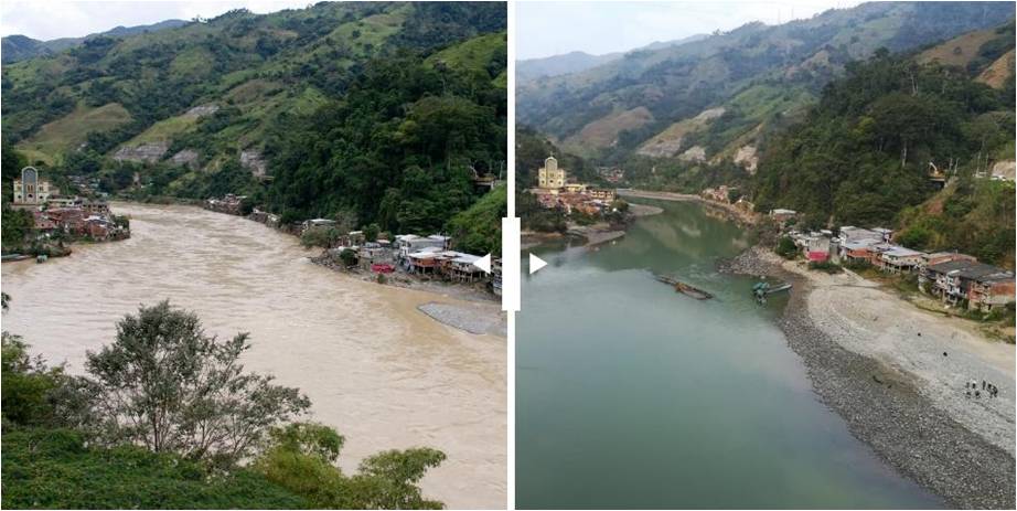 ANTES Y DESPUES EL RÍO CAUCA Y SU DURO CAMBIO POR HIDROITUANGO